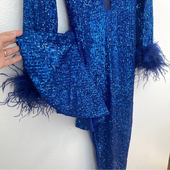 Akira Yours Truly High all Sequin Maxi Dress Size M - Picture 4 of 10